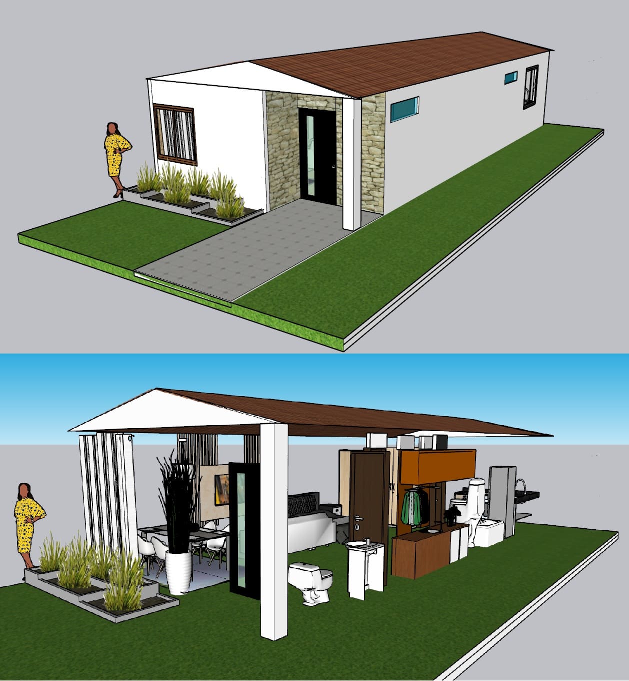 Casa Minimalista de Una Planta