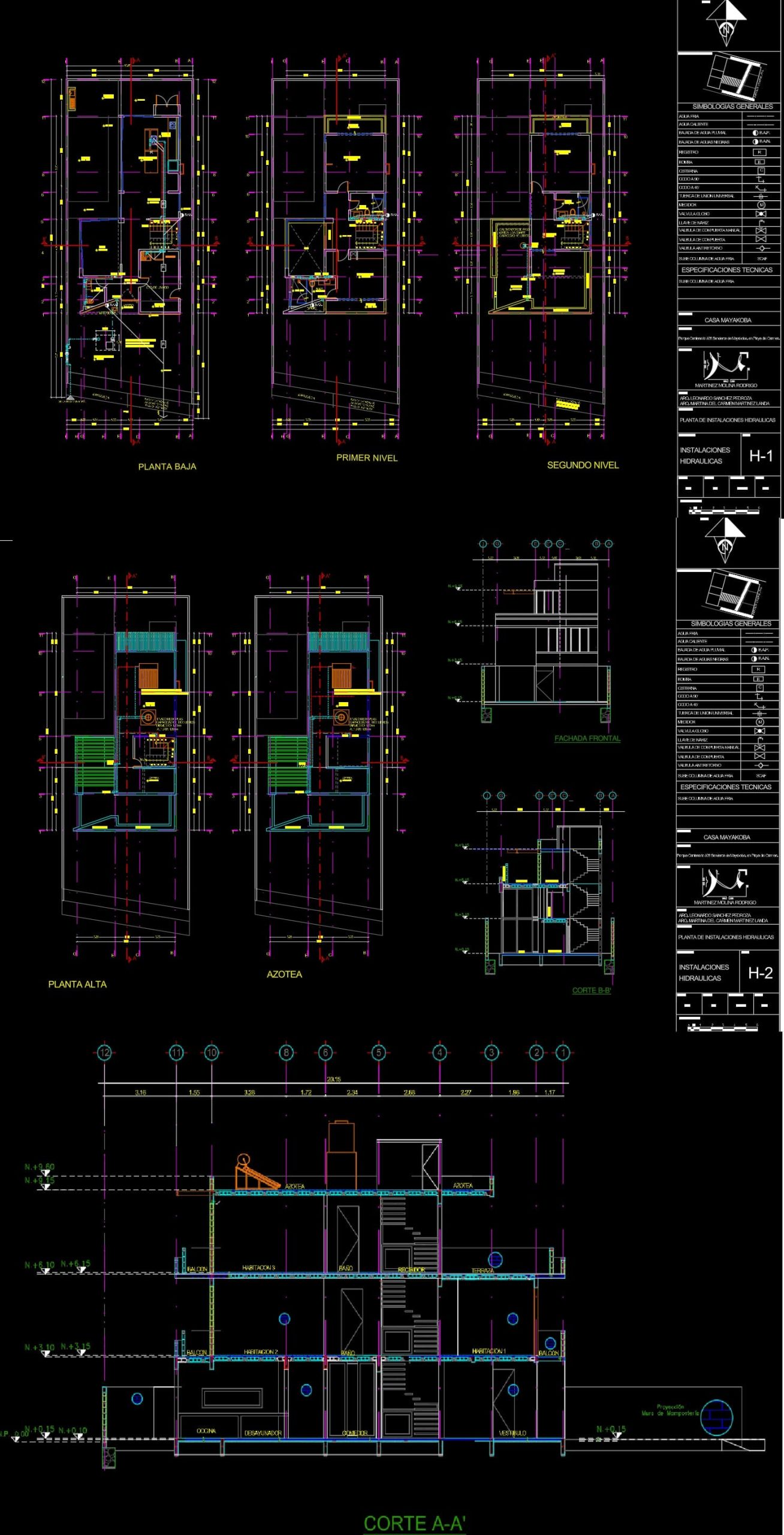 Instalaciones Hidráulicas para Vivienda de 3 Pisos 1 Instalaciones Hidráulicas para Vivienda de 3 Pisos