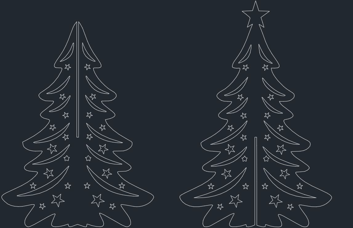 Árbol Navideño Decorativo en Alzado