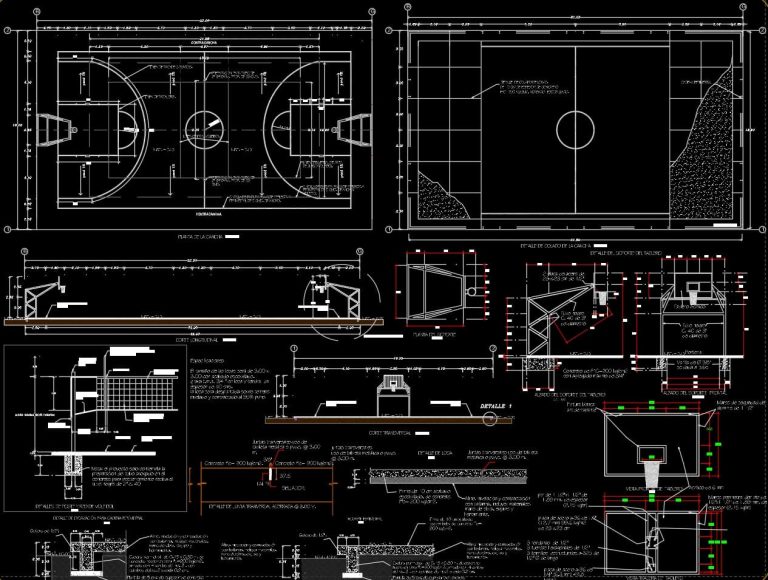 Progetto del campo da basket