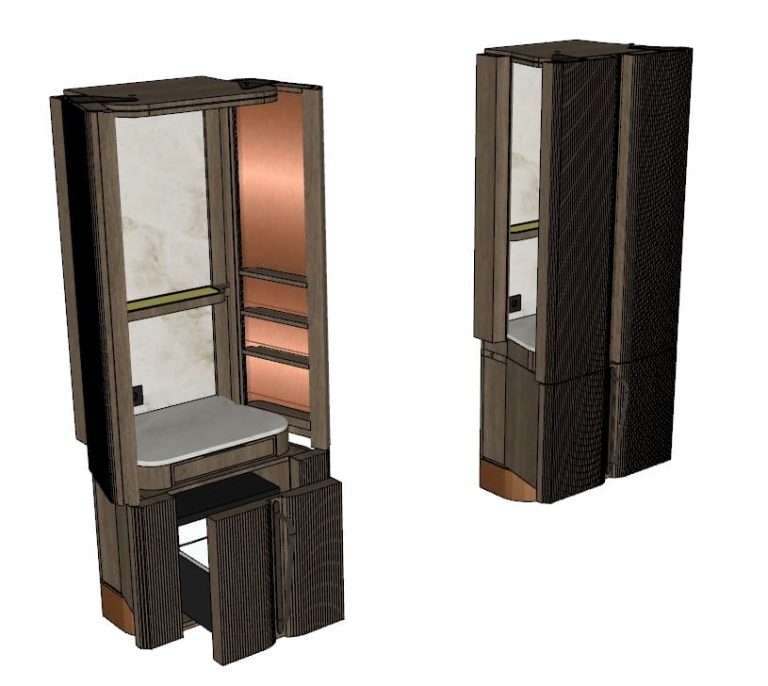 Armario Modular Alto de Madera