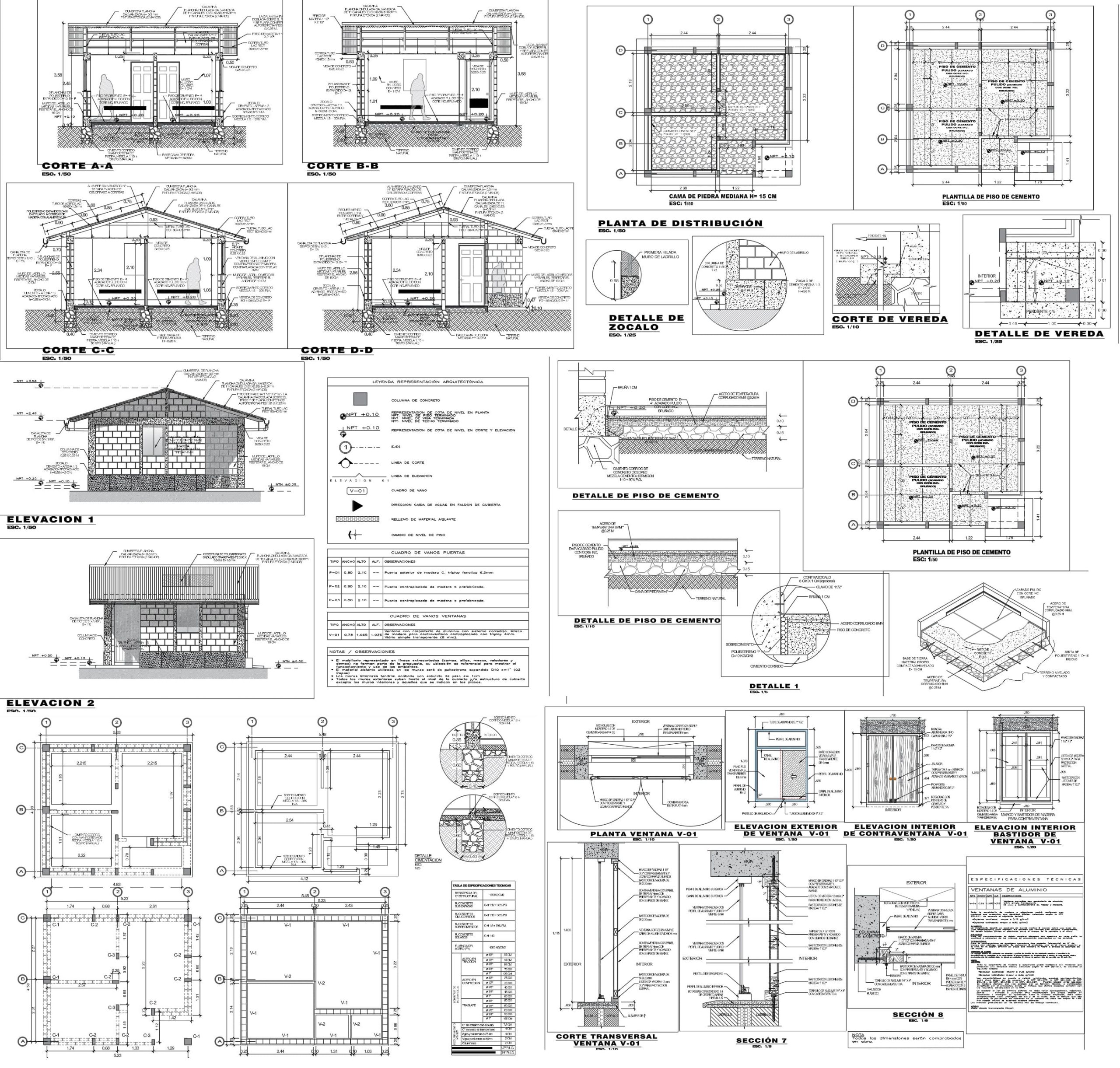 Conjunto de Planos de Vivienda Rural