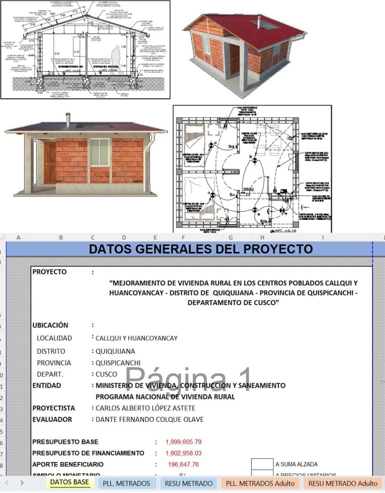 Memoria Descriptiva de Mejoramiento de Vivienda Rural