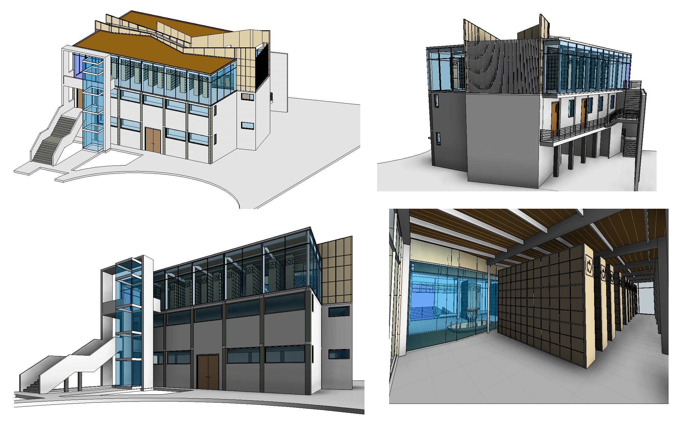 Columbario Arquitectónico 3D con Nichos Modulares