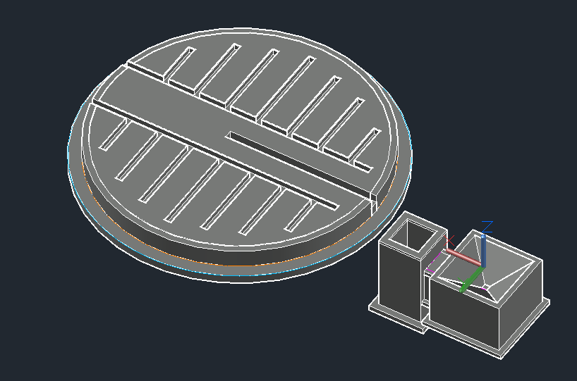 Detalle de hormigón de silos 3D