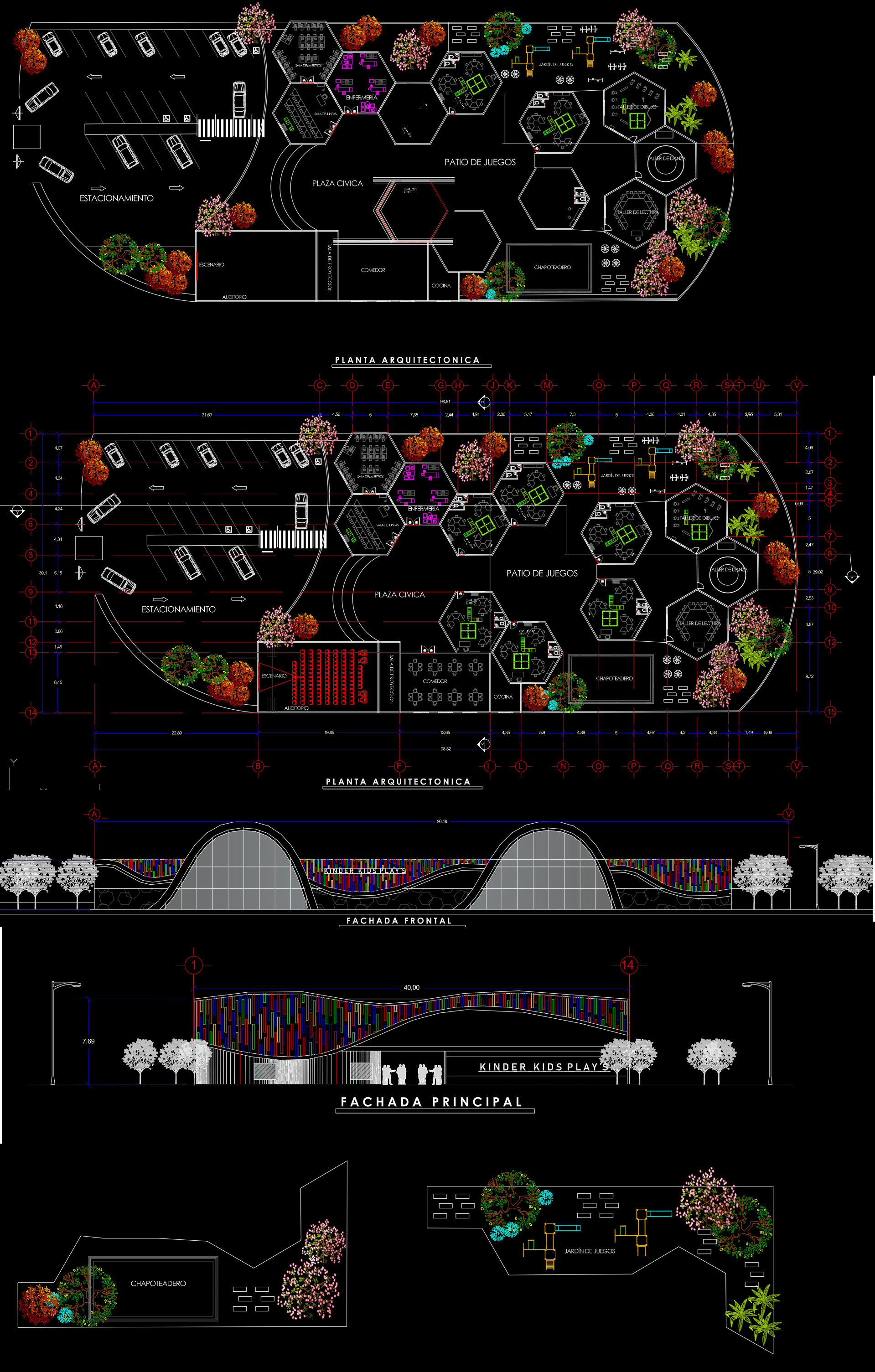 Diseño Arquitectónico de Kinder Kids Play
