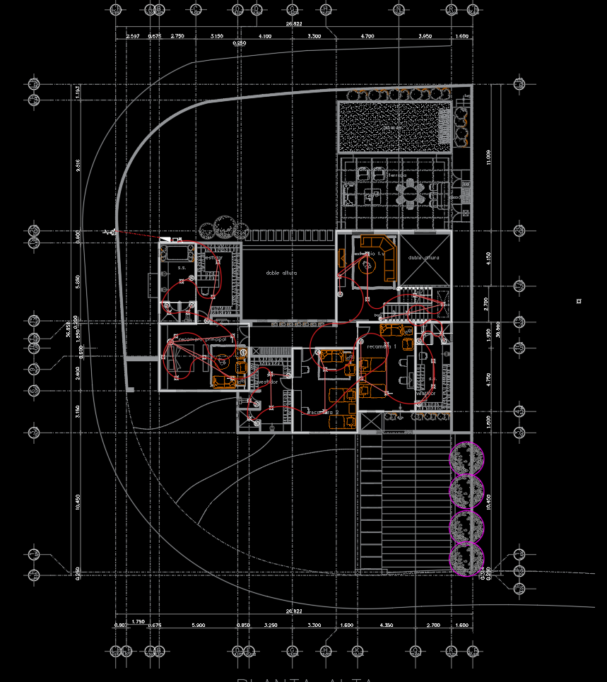 Plano de Instalación Eléctrica de Vivienda Unifamiliar