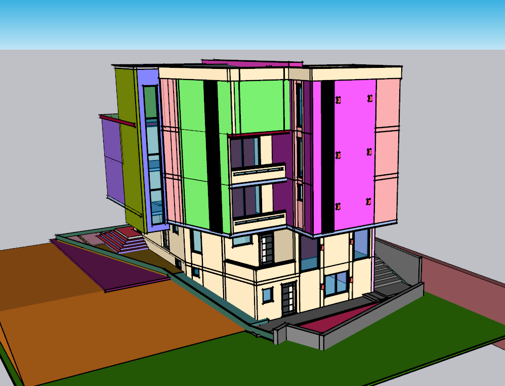 Modelo 3D de Edificio Moderno 21 Modelo 3D de Edificio Moderno
