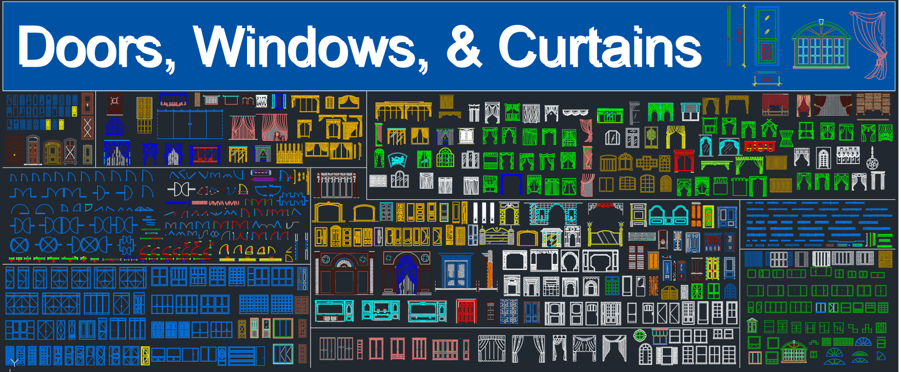 Colección de Puertas, Ventanas y Cortinas 21 Colección de Puertas, Ventanas y Cortinas