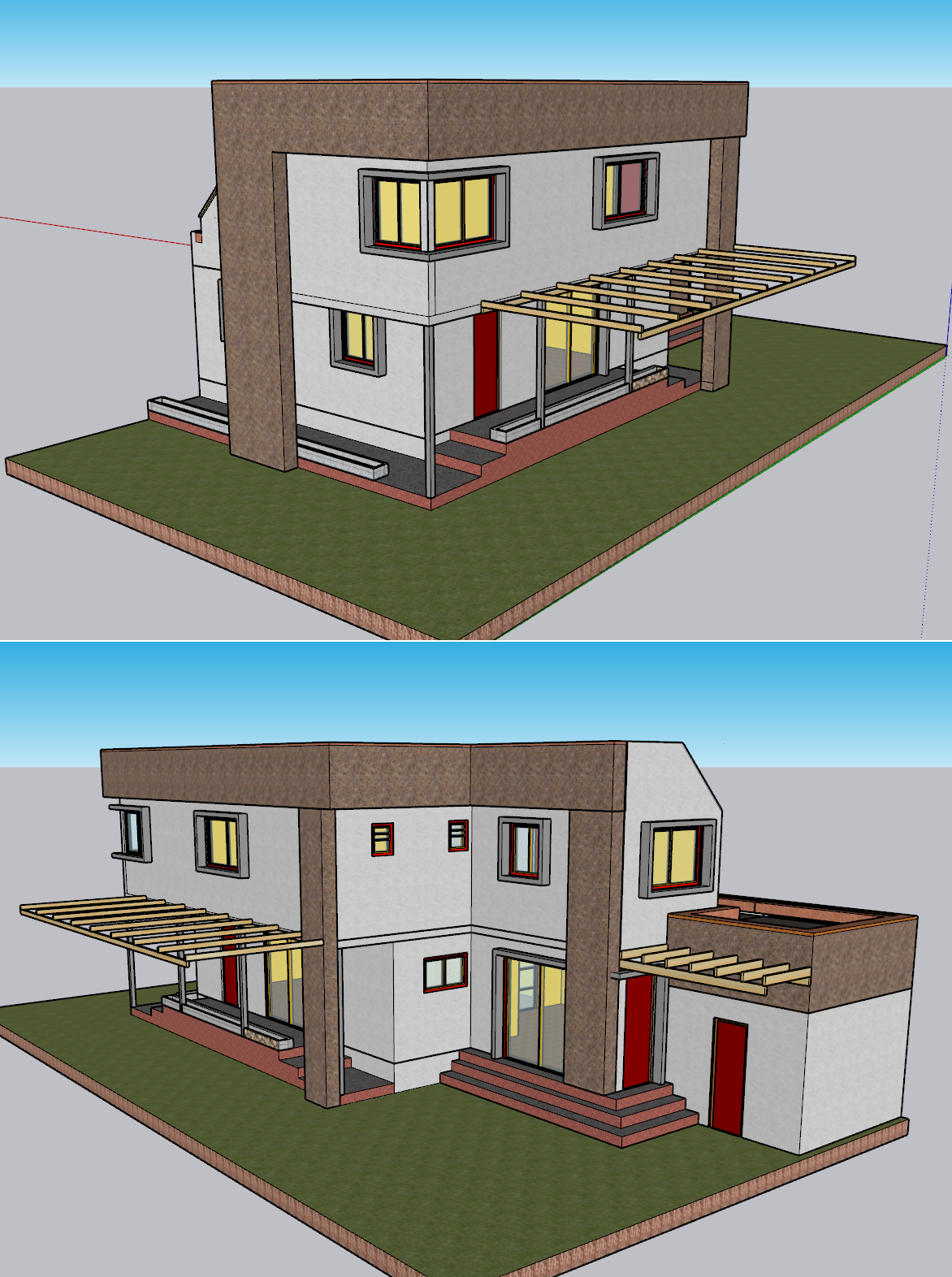 Diseno Moderno de Vivienda Unifamiliar en 3D