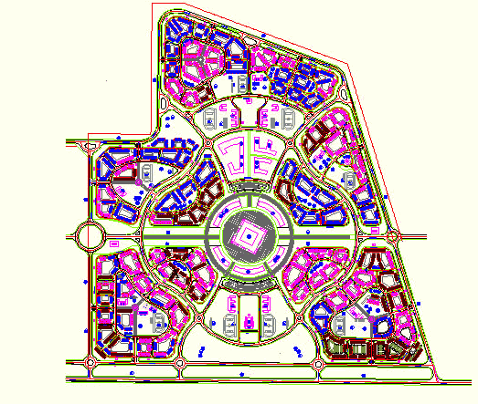 Plano urbano de ciudad