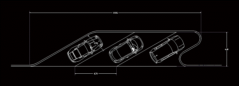 Estacionamiento para tres vehiculos.