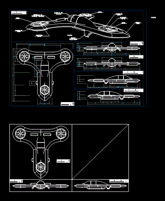 Planos completos de avion creado