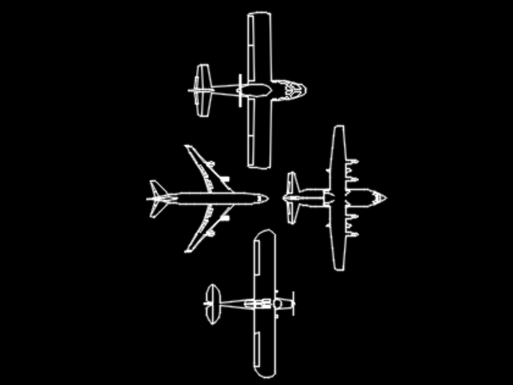 Différents types d'avions