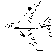 avião 747 sp