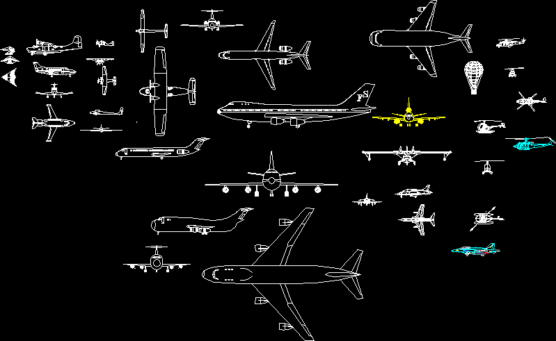 Flugzeuge in 2 - d