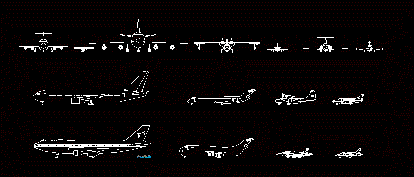 Aviones elevaciones