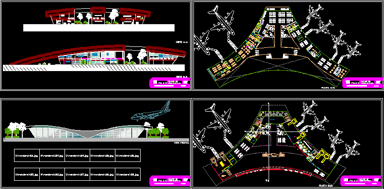 Aero puerto de pocito dxf