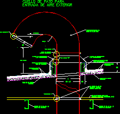 Cuello de pato para entrada de aire exterior