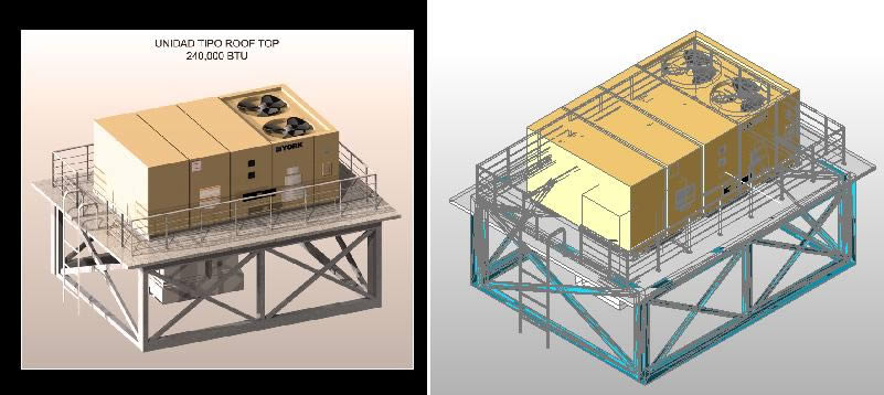 Air conditioning roof top 3d