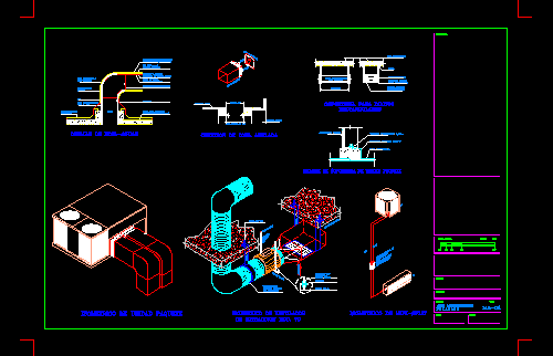 Aire acondicionado; detalles varios de acople de equipos