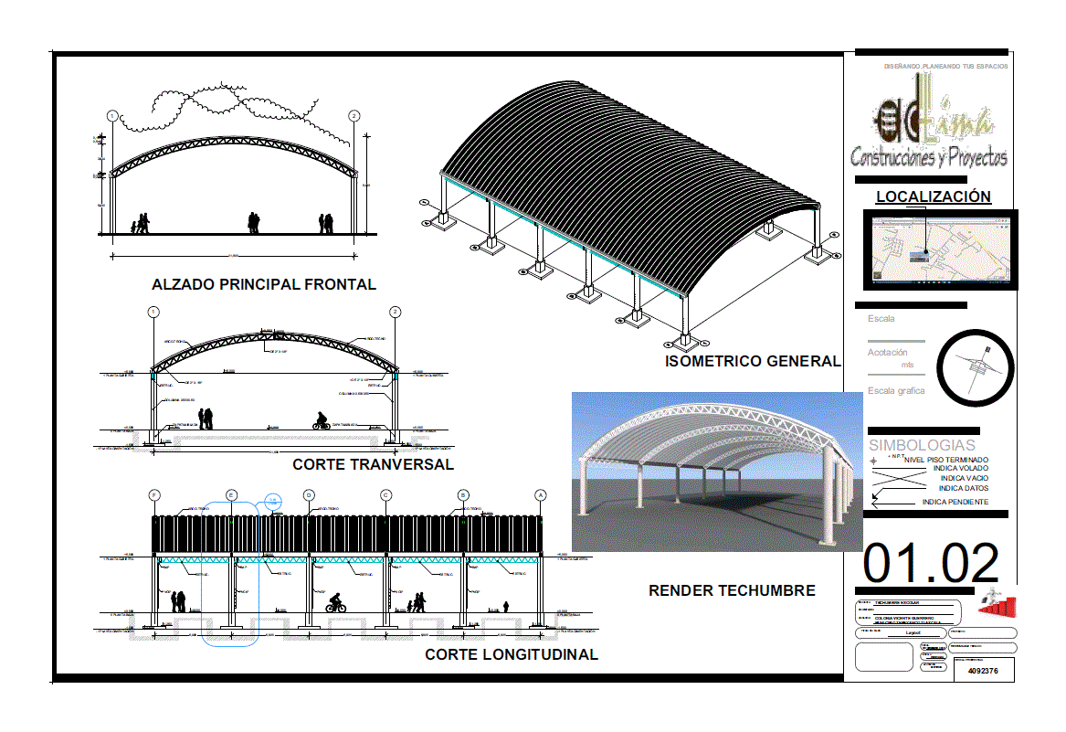 Telhado estrutural (telhado em arco)