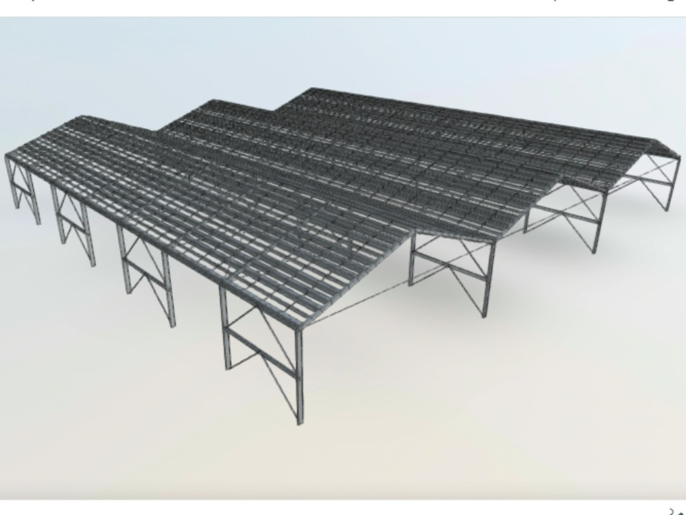 Bim model of commercial metal structure warehouse