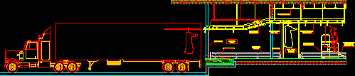 Détail du rail et quai de chargement/déchargement pour l'entrée de 1/2 bétail. détail de la boîte