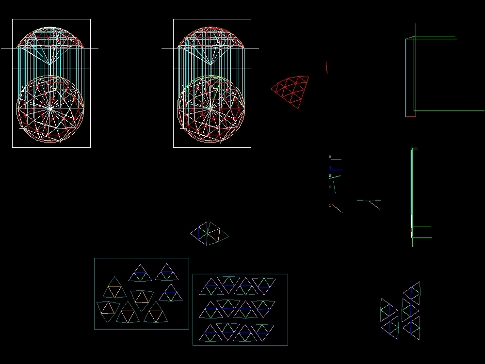 Estructura de un domo geodesico