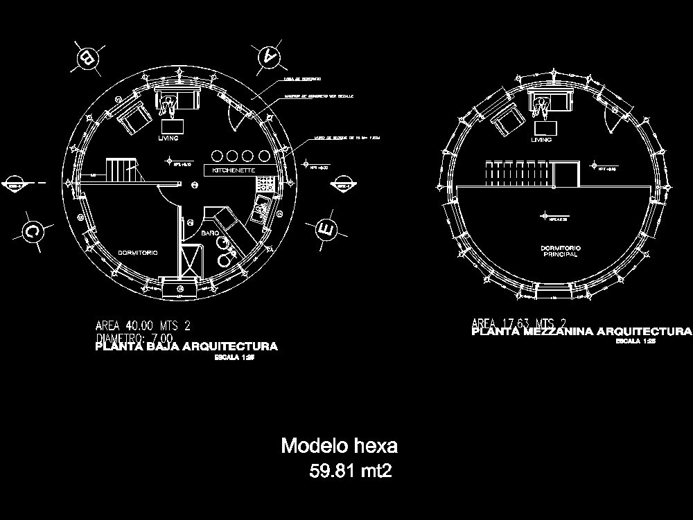 Cúpula geodésica de base circular...