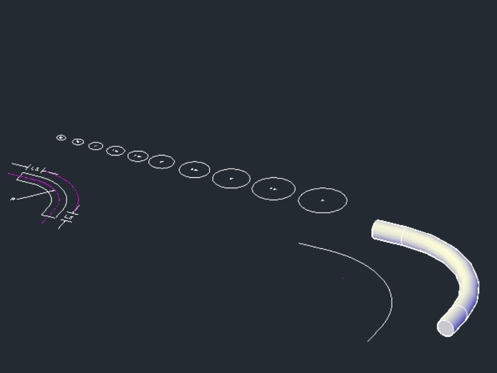 Modello per modellare le curve dei condotti 3d