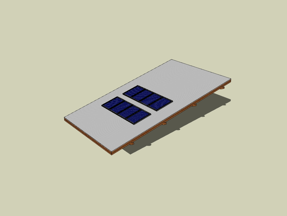 painel solar autônomo 3d