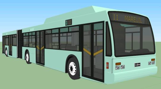 ônibus sanfona 3d