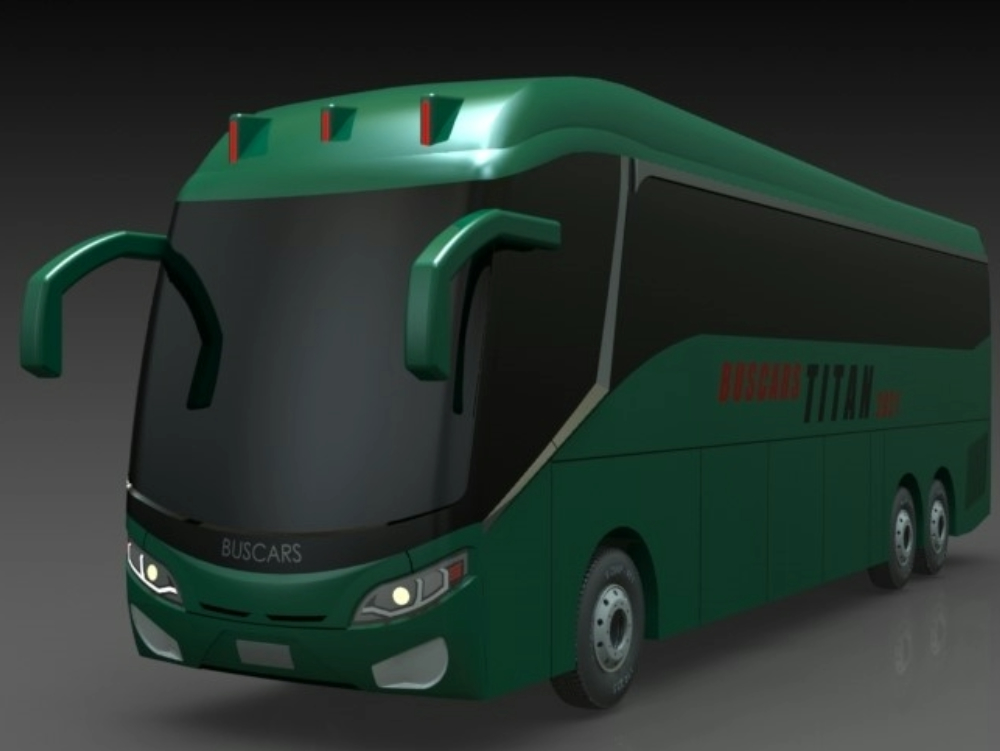 Bus designed in solidworks 2017 3dm