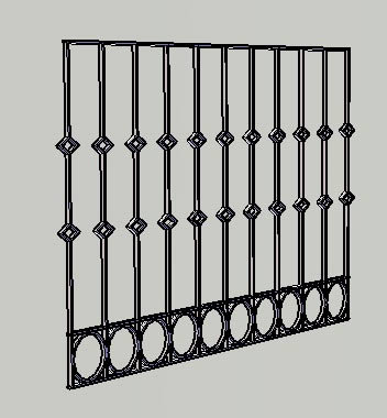 Balcones 3d - reja de balcon