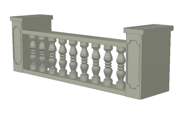Modelagem 3D de varanda