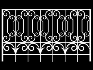 Opacity map - wrought iron railing