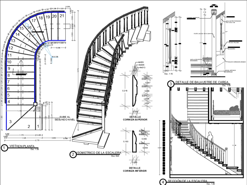 Escalera detalles