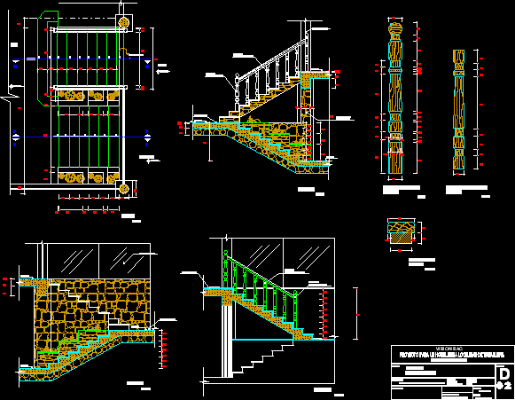 Detalle escalera estar