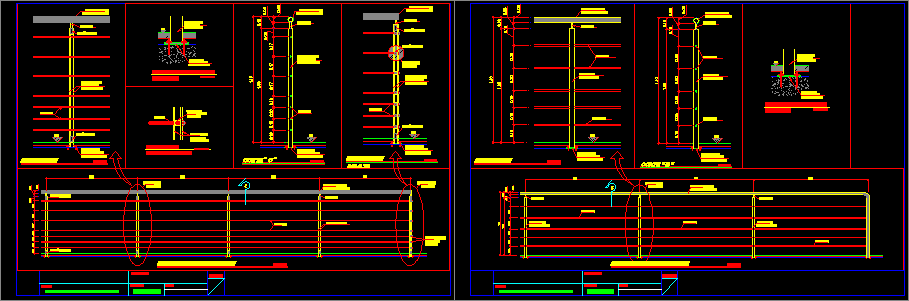 Détails de la rampe de câble