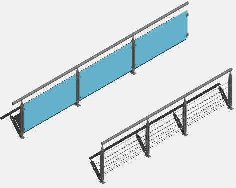 garde-corps en acier inoxydable