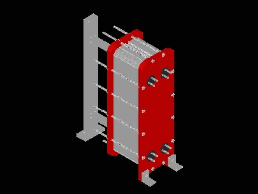 Multiple plate heat exchanger