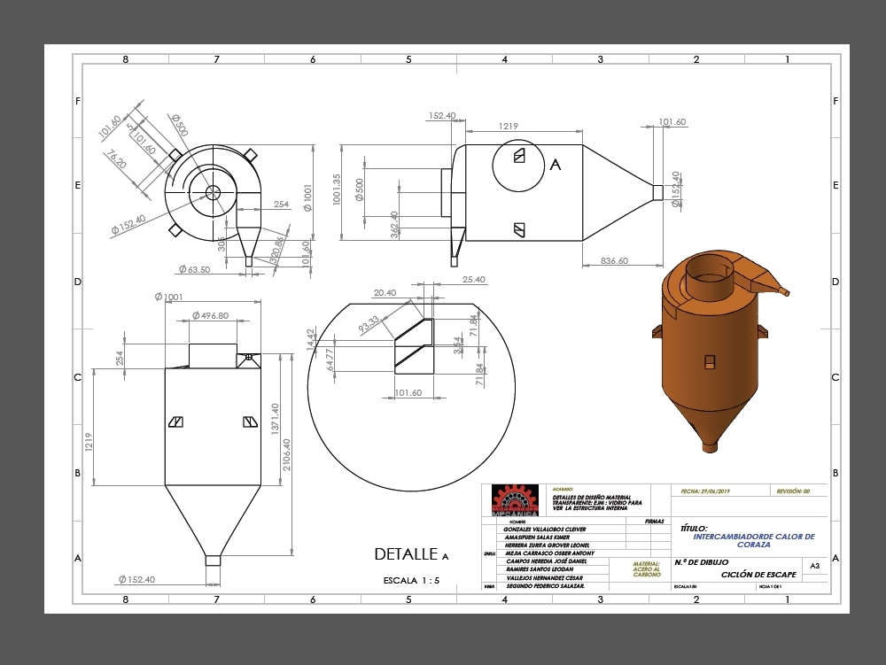 Mechanical engineering heat concentrator