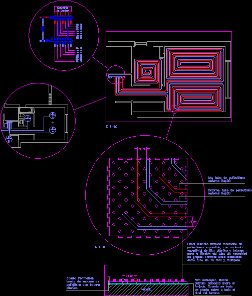 Underfloor heating detail