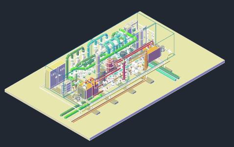 Scheme of boilers in shops