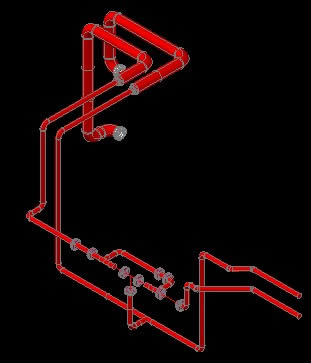 Échangeur de chaleur - isométrique en 3d