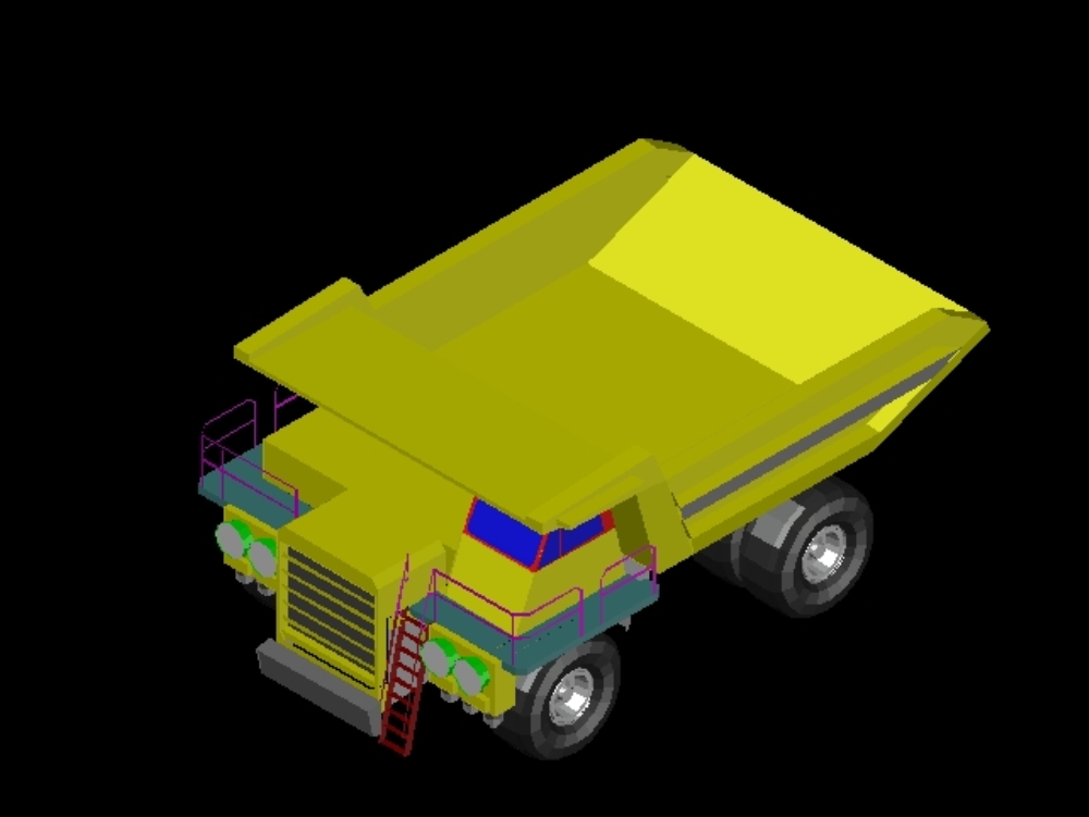 Mining truck in format