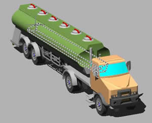 camion cisterna 3d
