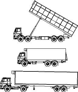 Lateral de camion mercedes; trailer frigorifico y basculante