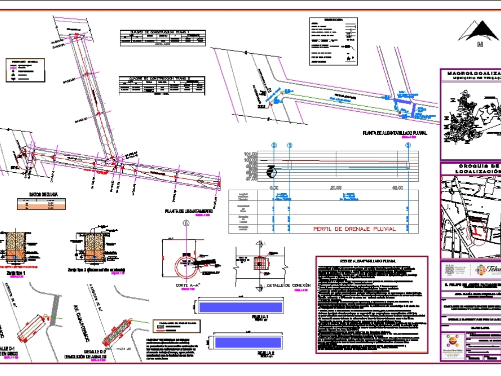 Pavimento asfaltico con obras complementarias